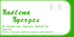madlena nyerges business card